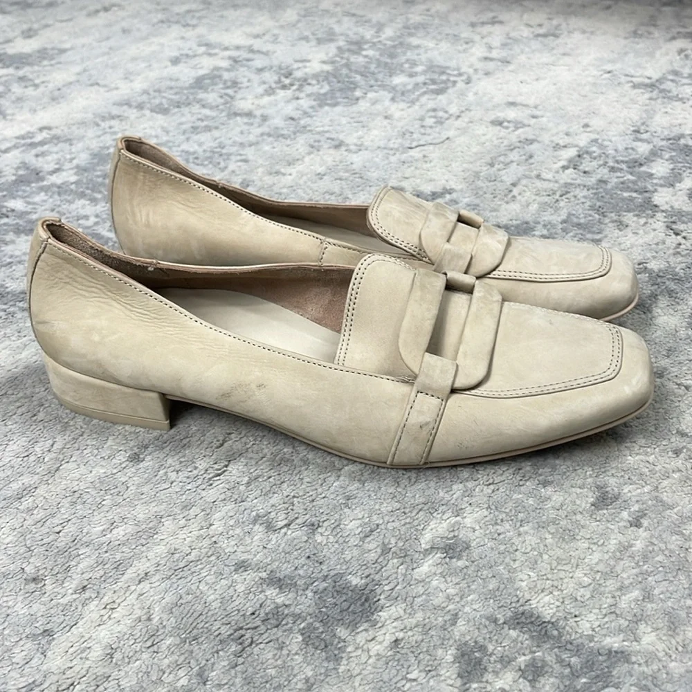 Paul Green Rimona Partita Loafers Sabbia Nubuck Cream Sz 7.5